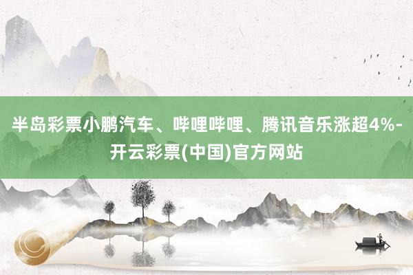 半岛彩票小鹏汽车、哔哩哔哩、腾讯音乐涨超4%-开云彩票(中国)官方网站